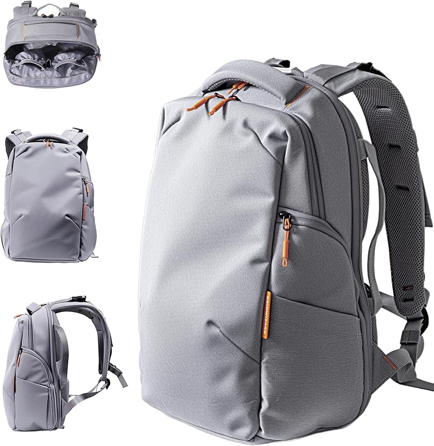 BABELIO Grid Wizard Diaper Bag Backpack - Multi Function Waterproof Diaper Bag, Travel Essentials Baby Bag with Insulated Bottle Holders, Baby Shower Gifts, Grey