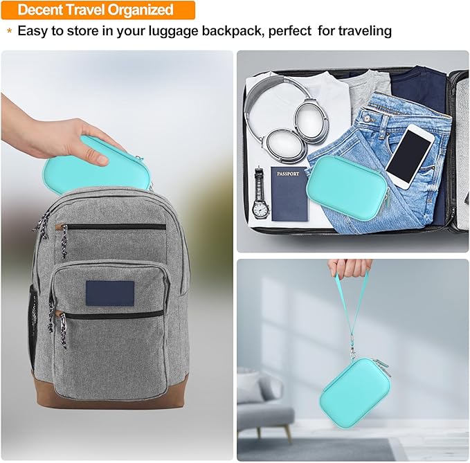 Elonbo Camera Carrying Case for KODAK PIXPRO FZ55 / FZ53 / FZ45 / FZ43 16MP Digital Camera, Vlogging Camera Storage Holder Travel Bag, Mesh Bag Fits Batteries, Cable, Memory Card, Card Reader, Green