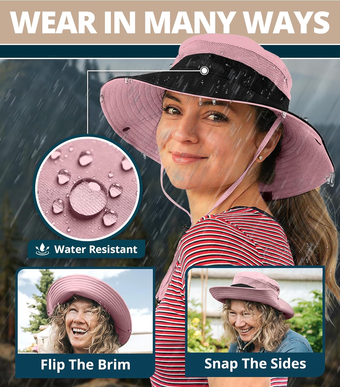 GearTOP Safari Sun Hat for Men and Sun Hats for Women UV Protection UPF 50+ Hiking, Gardening, Fishing