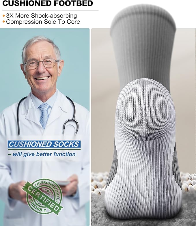 BULLIANT Compression Socks 3Pairs-15-20mmHg Circulation Support Men Women Hiking Sports Recovery-Upgraded Wicking Tech