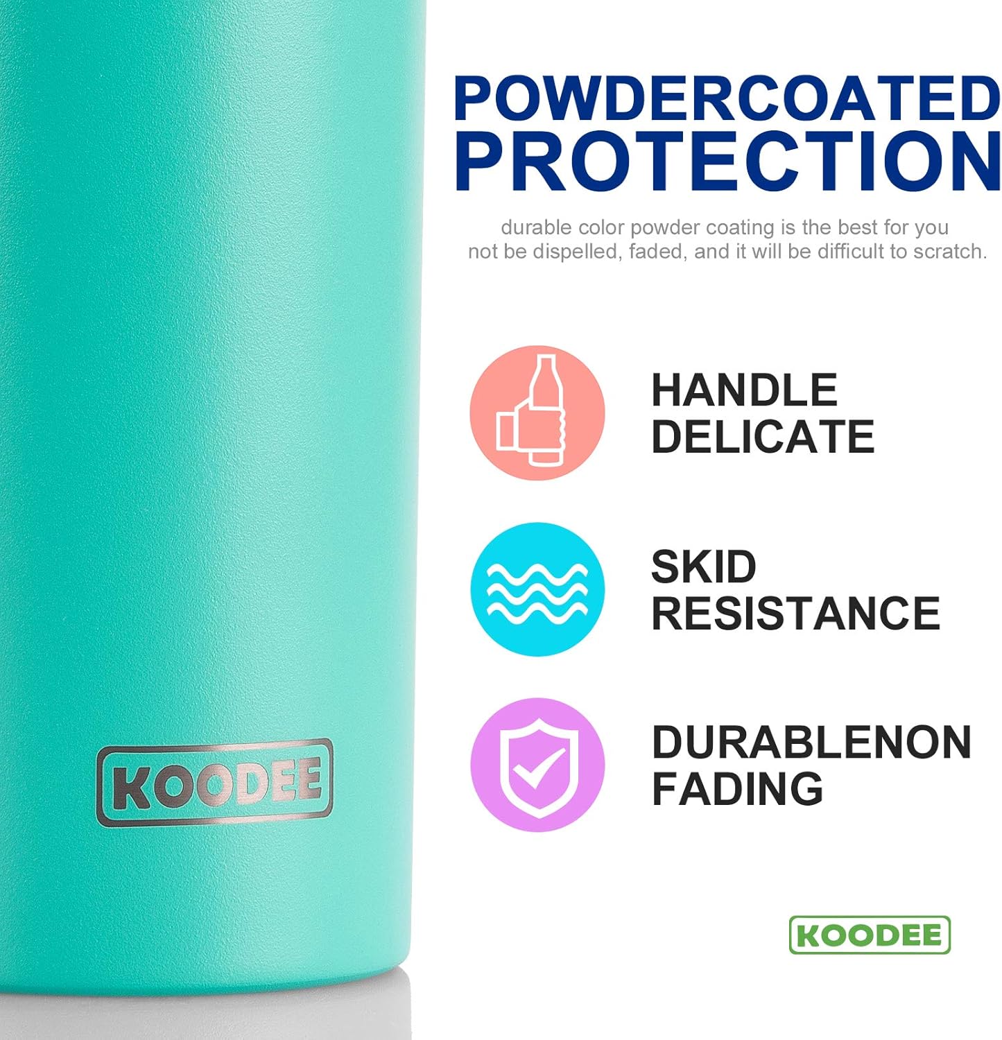 koodee 20 oz Skinny Tumbler (2 Pack) Stainless Steel Double Wall Insulated Water Tumbler Cup with Straw, Slim Travel for Women Diy Birthday Gift (Teal-Pink)