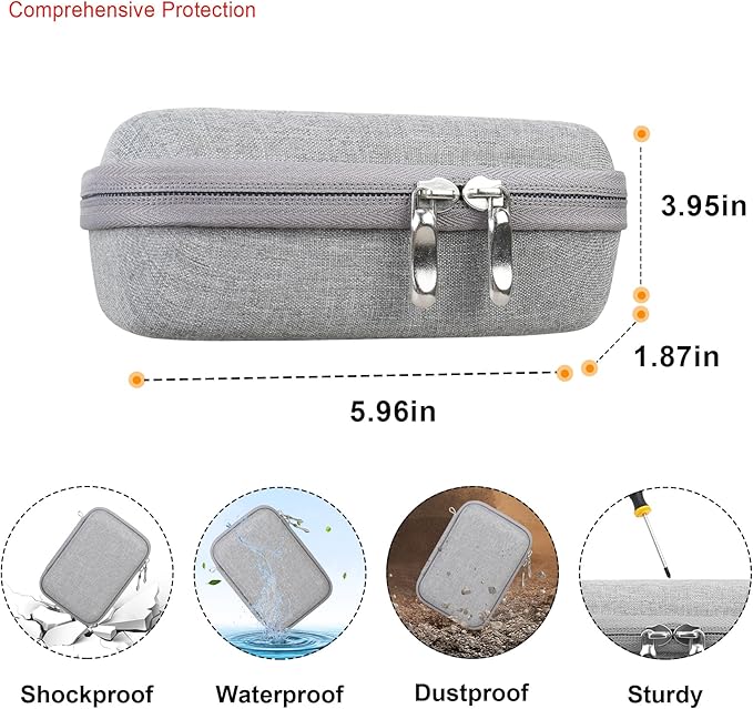 Elonbo Camera Carrying Case for KODAK PIXPRO FZ55 / FZ53 / FZ45 / FZ43 16MP Digital Camera, Vlogging Camera Storage Holder Travel Bag, Mesh Bag Fits Batteries, Cable, Memory Card, Card Reader, Grey