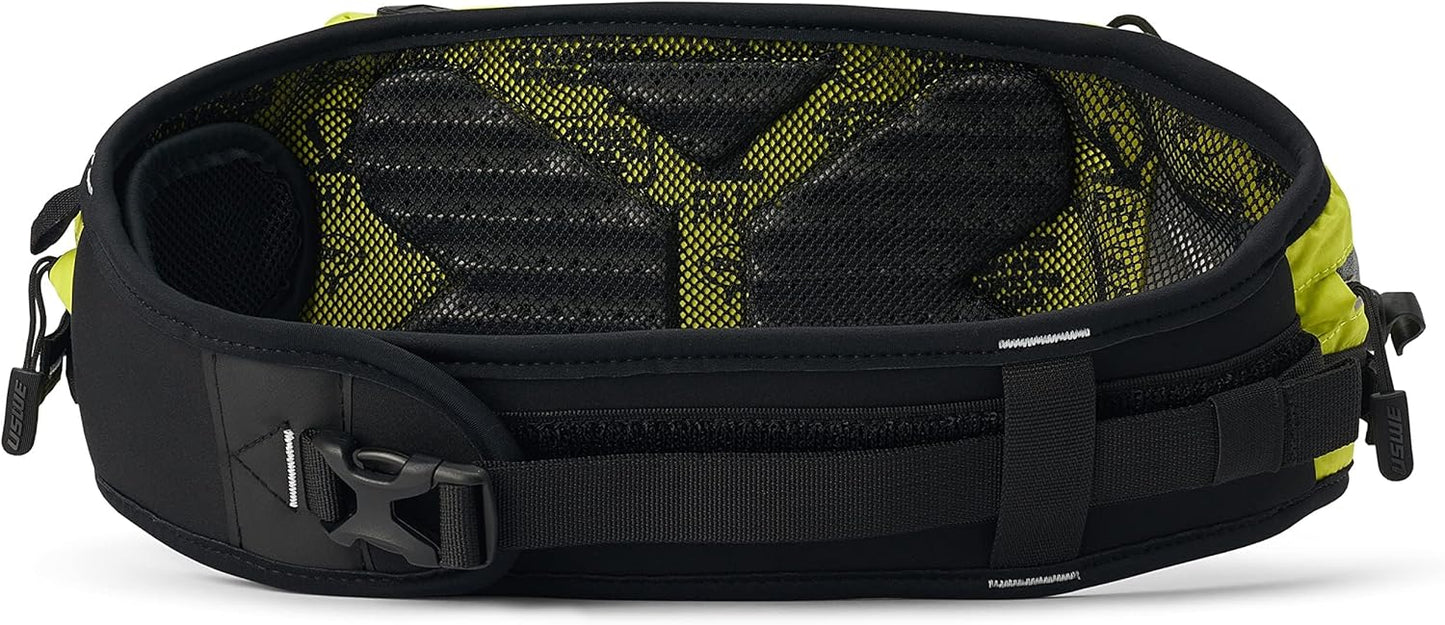 USWE Zulo Hydration Hip Pack - with Organizer and Side Pockets, Bounce Free Hip Belt (Crazy Yellow, 6L)