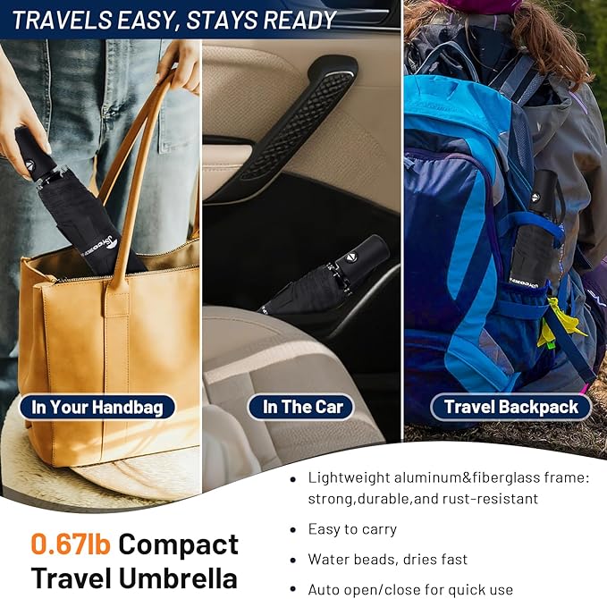 SY COMPACT Travel Umbrella Windproof Automatic Umbrellas Small Compact UV Sun Protection Factory Outlet Umbrella