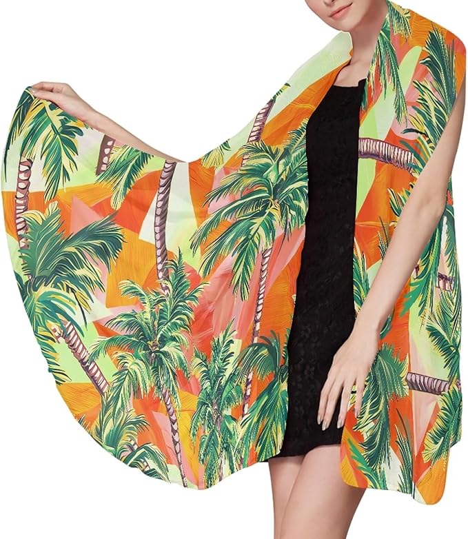 Hawaiian Coconut Tree Print Woven Lightweight Beach Towel Sand Free Quick Dry Towels for Camping Beach Swimming Pool Travel Accessories Large Easy Pack Travel Things for Women Men M