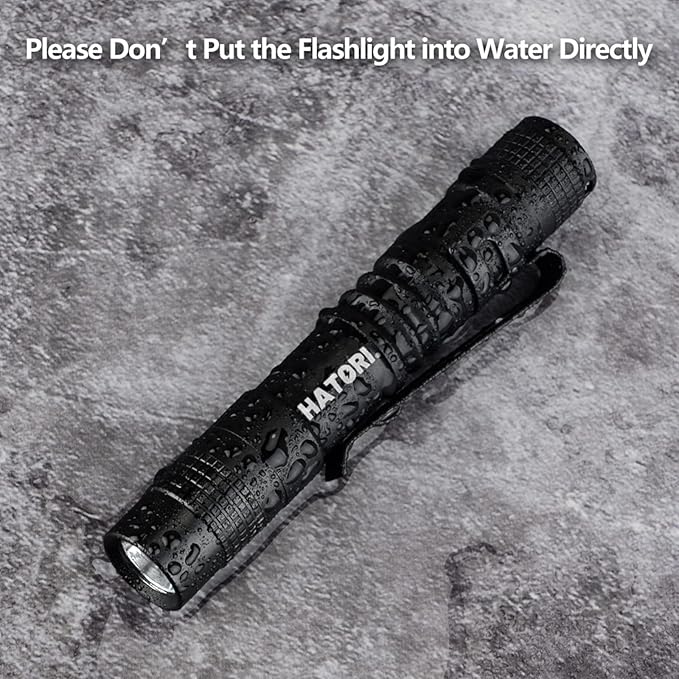 HATORI LED Mini Flashlight, Bright Small Handheld Pocket Flashlights Tactical High Lumens Pen Light for Camping, Outdoor, Emergency, 4 Pack(3.55Inch)