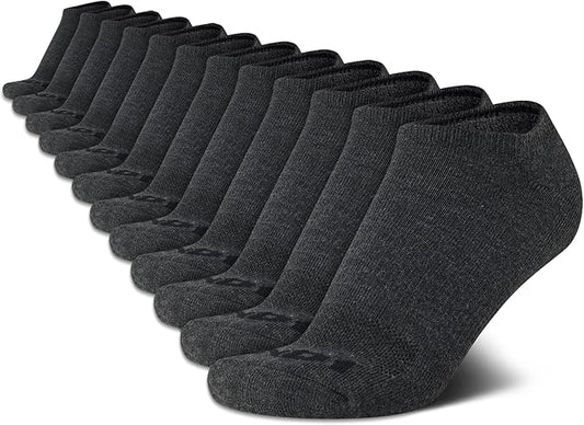 AND1 Mens No Show Socks - 12 Pack Performance Stretch Athletic Compression Socks for Men - Sports Low Cut Socks (6-12.5)