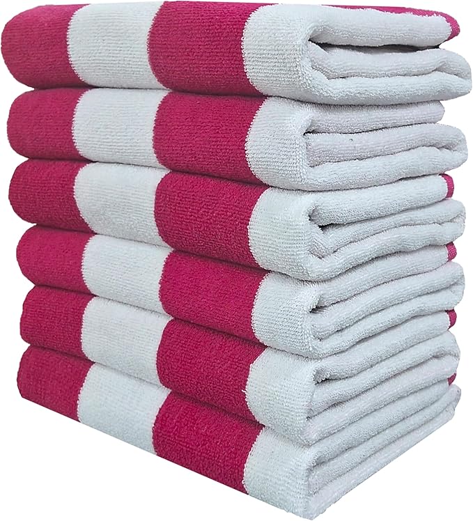 BolBom*S 100% Cotton Luxury Bath Towel Set - Soft & Absorbent Quick-Dry Towels for Bathroom, Spa, Beach or Gym - 30"x60" Large Size - Pack of 6 - Plush & Durable Towels - Machine Washable