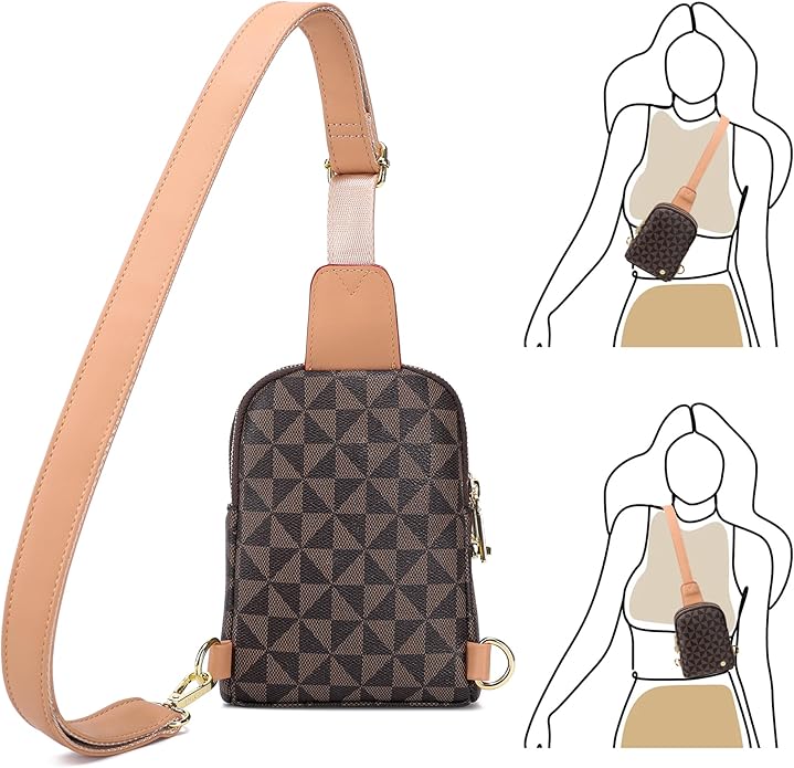 INICAT Small Sling Bag for Women Everyday & Travel Crossbody Bags Lightweight Cross Body Purses Vegan Leather