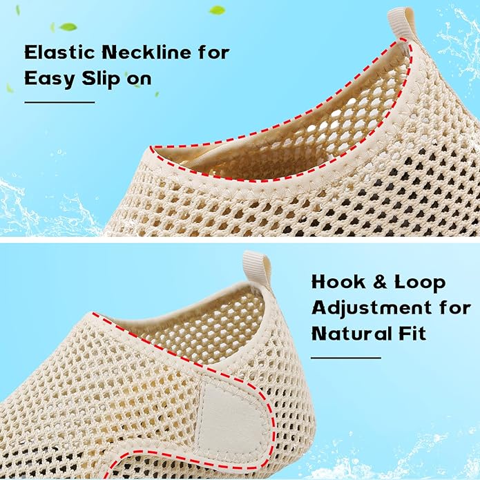 Scurtain Barefoot Water Shoes for Women Men Beach Swim Aqua Socks Summer Quick-Dry Sandals Slippers