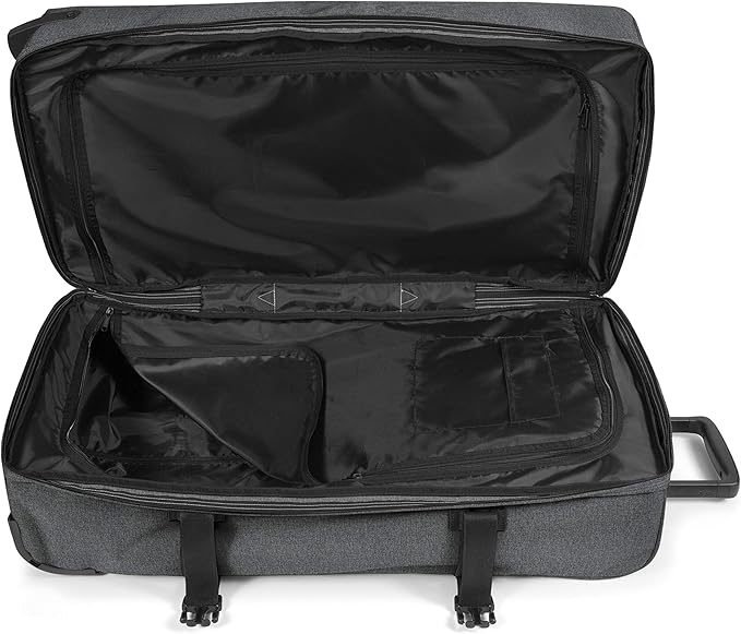Eastpak Tranverz L – 121L Large Wheeled Luggage with Dual Compartments, TSA Lock, Compression Straps & Smooth-Wheeling System, Black Denim