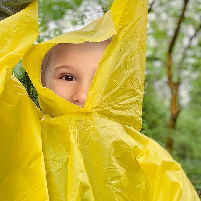Iconikal Children's Rain Poncho, Yellow