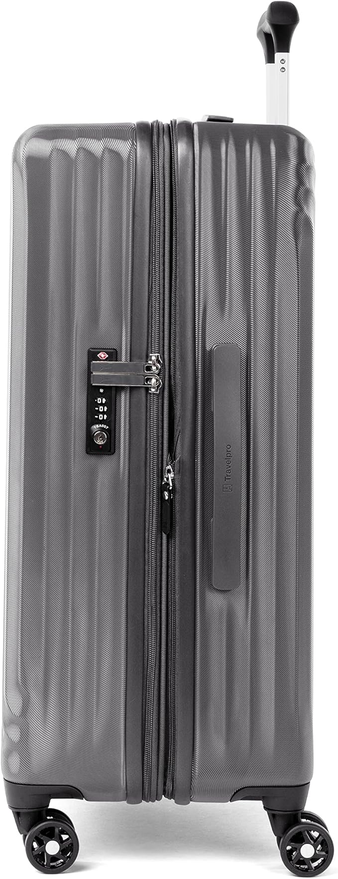 Travelpro Maxlite Air Hardside Expandable Checked Luggage, 8 Spinner Wheels, Lightweight Hard Shell Polycarbonate Suitcase, Shadow Grey, Checked Medium 25-Inch