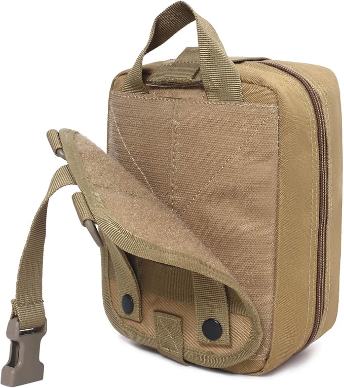 Molle Pouch, Sturdy 600D Nylon Tactical Medical Pouch,Rip-Away EMT First Aid Pouch (Bag Only)