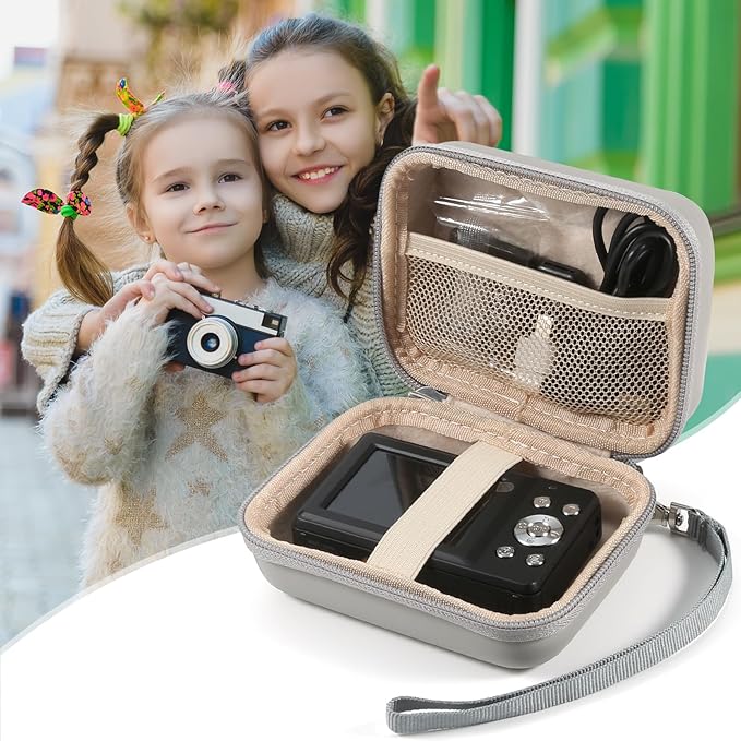Camera Case for AbergBest 21 Mega Pixels 2.7" LCD Rechargeable HD/Kodak Pixpro/Canon PowerShot ELPH 180/190/Sony DSCW800/DSCW830 Cameras, Travel Carrying Protective Case for Digital Camera - Grey