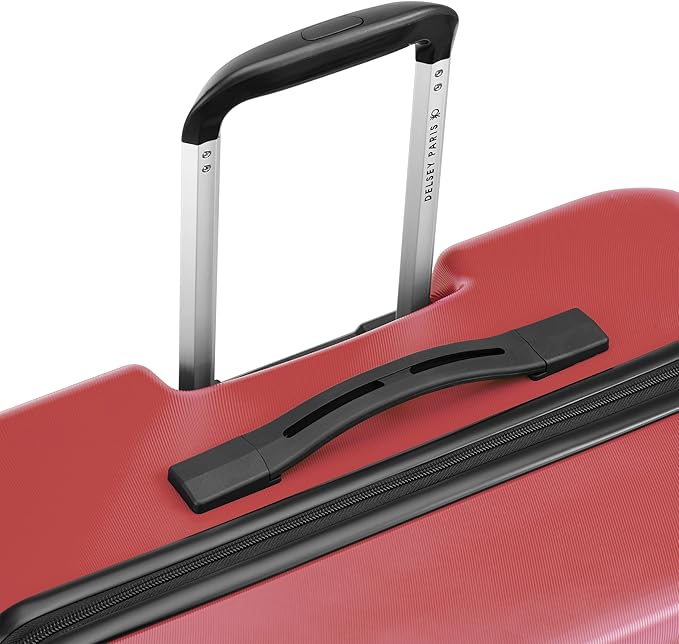 United Colors of Benetton Now! Hardside Luggage with Spinner Wheels, Red, Checked-Large 27 Inch