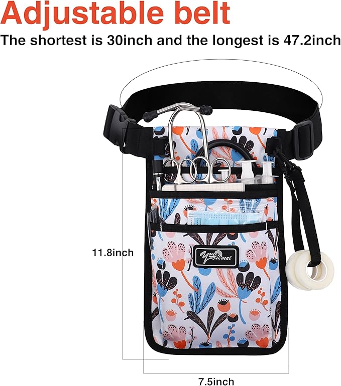 Medical Organizer Belt,Nurse fanny pack, Nurse Fanny Pack for Work ，Kit Practical Waist Bag for Nurses， Fanny Pack for Basics Nurse ，Utility Belt Organizer Bag (YRHS-S-ShuYe)