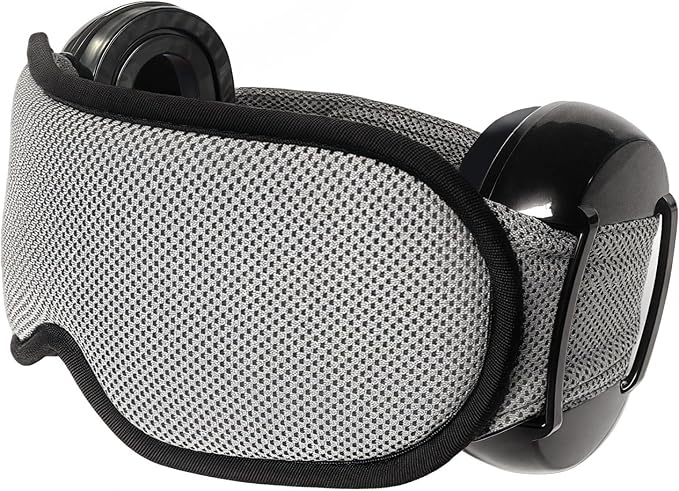 Noise Reduction Ear Muffs Eye Mask for Sleeping Set, Noise Cancelling Earmuffs 3D Light Blocking Sleep Mask Set