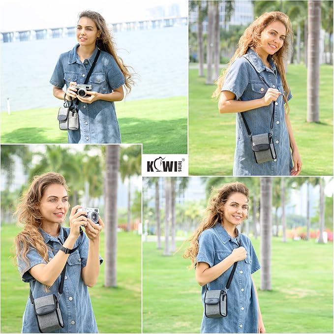 KIWIFOTOS Travel Camera Bag Camera Carrying Case for Fujifilm Fuji X-E5 X100VI X100V X100F GFX100RF Sony RX1R III A6700 A6600 A6000 A6100 CANON G1X Mark III Compact Camera