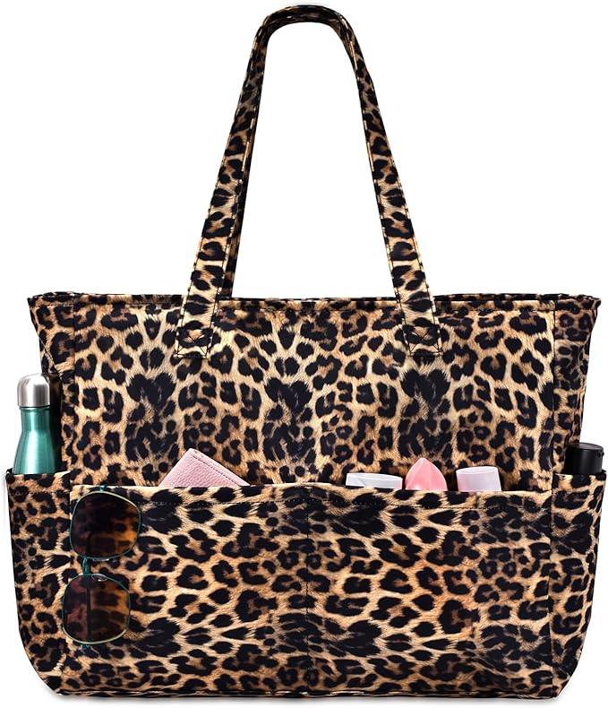 oscaurt Beach Bags for Women Large Waterproof Sandproof Beach Tote Swim Pool Bag with Zipper for Travel Vacation Essentials
