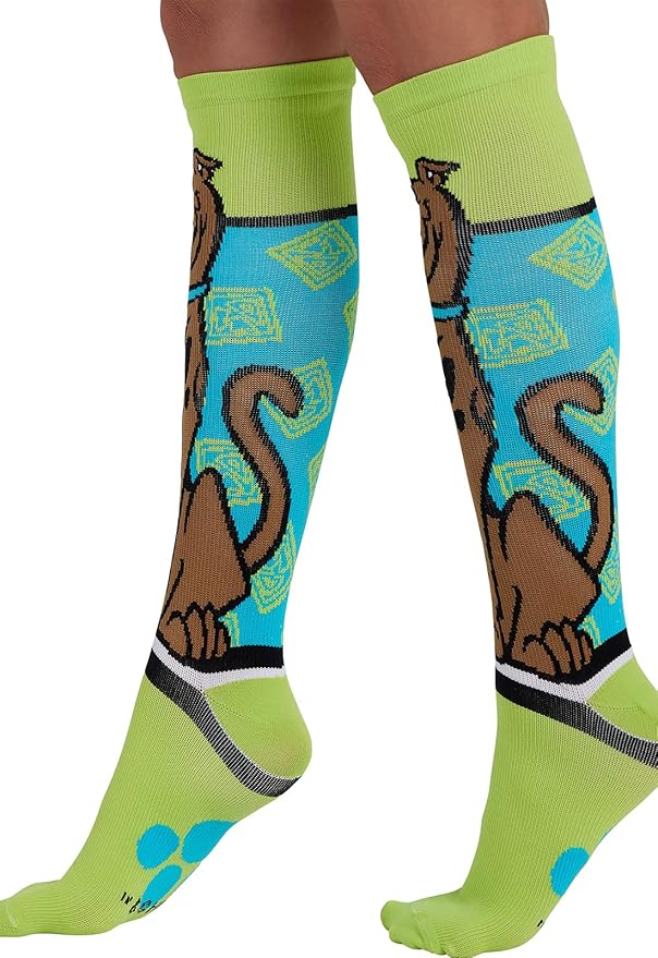 Cherokee Women's 10-15mmHg Compression Socks – Fun Print Knee Highs with Light Support, Soft Feel - PRINTSUPPORT