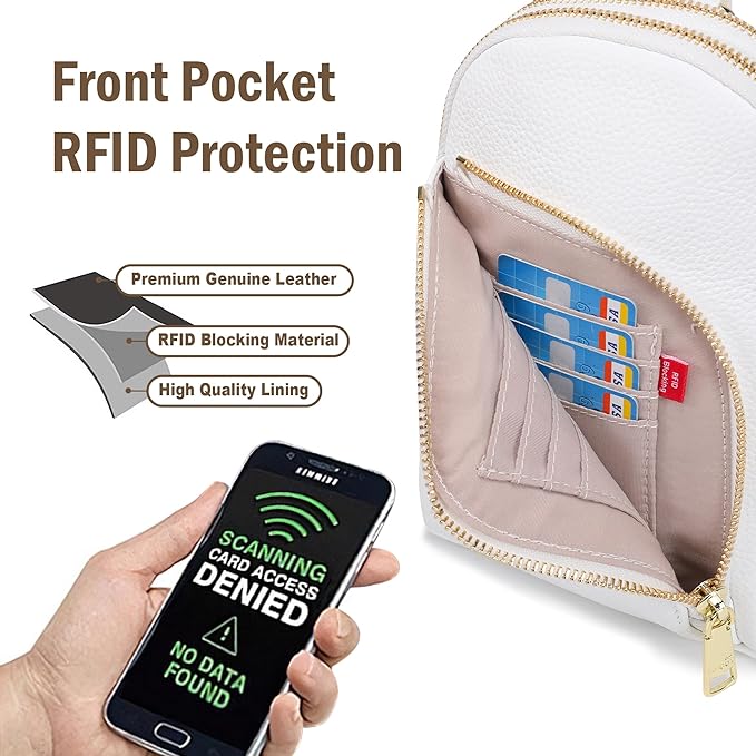 Haytijoe RFID Anti-Theft Sling Bag for Women, Small Crossbody Travel Purse with Locking Zippers, Lightweight Everyday Bag