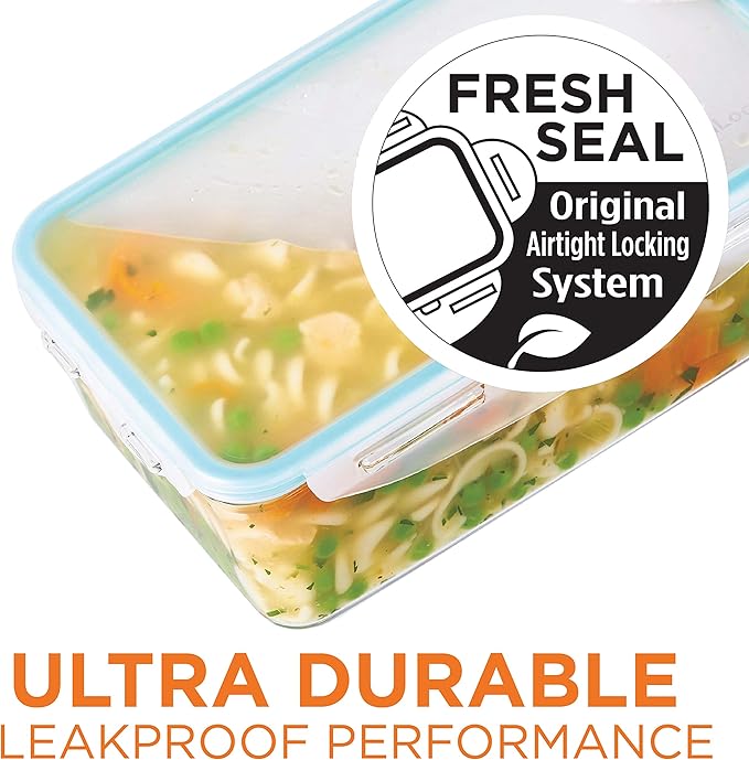 LOCK & LOCK Purely Better Tritan Container/Square Food Storage Bin, 20 Ounce, Clear