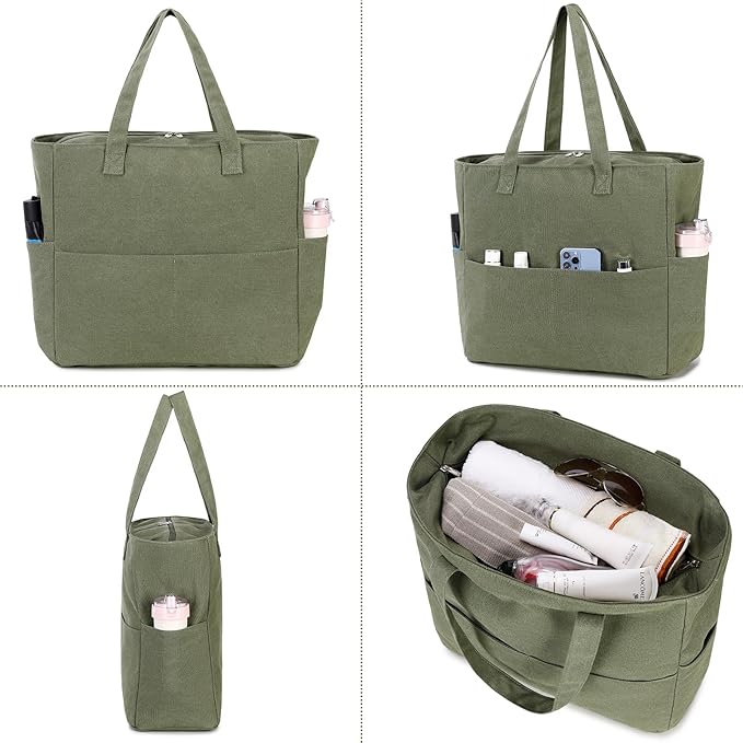 LEDAOU Large Beach Bag Women Waterproof Sandproof Zipper Beach Tote Pool Bag for Swim Gym Grocery Travel with Wet Pocket | Waterproof, Sandproof, Zipper, Pool, Gym, Grocery
