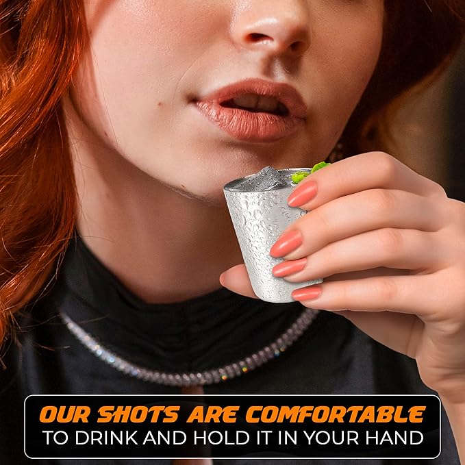 15 Pcs Stainless Steel Shot Glasses - 30ml (1oz) Tiny Metal Shot Glasses, Lightweight and Easy to Store & Clean, Durable Metal Shots for Parties, Hiking, Travels, Compact for Picnics & Espresso Breaks