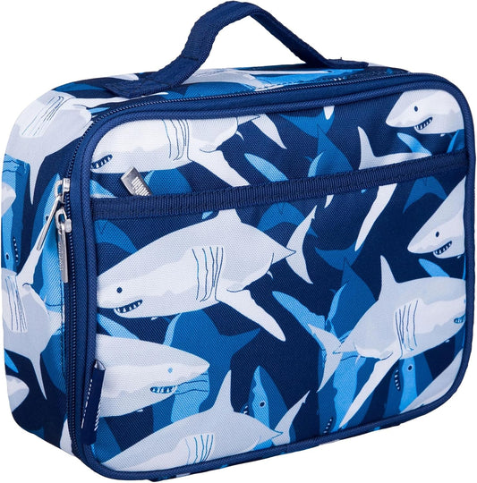 Wildkin Kids Insulated Lunch Box – Durable and Reusable for School & Travel - Sharks