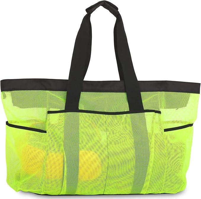 Extra Large Beach Bag Mesh Tote with Zipper and Pockets Ideal for Your Family Cruise/Beach Vacation Essentials | Extra Large, with Zipper, and Pockets