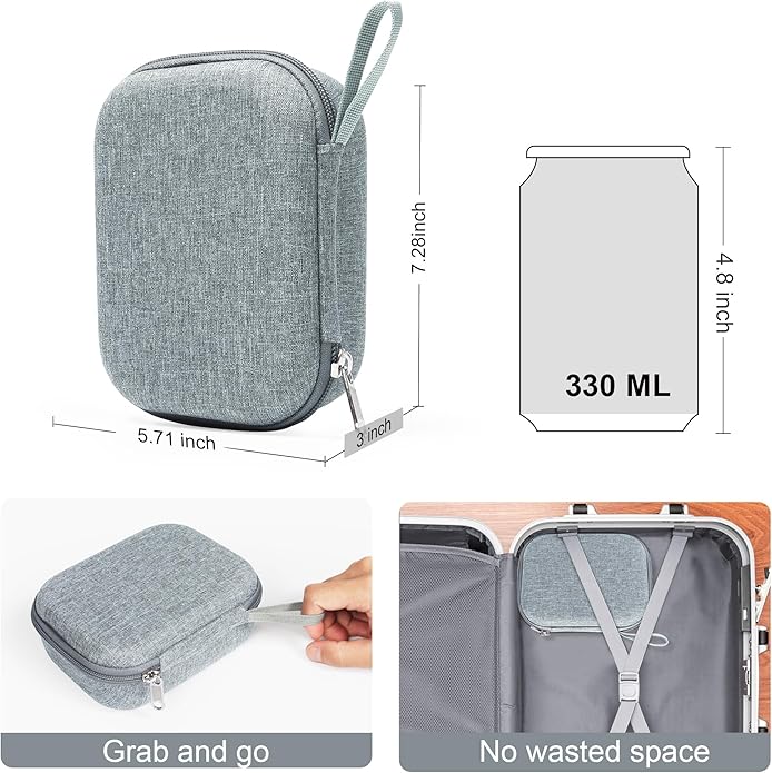 Bukere Travel Sunglasses Organizer Glasses Case, 3 Adjustable Slot for Multiple Eyeglasses, Hard Eyewear Box for Men Women