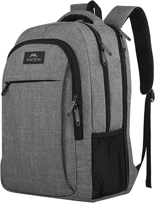 MATEIN 17 Inch Laptop Backpack, TSA Large Backpack for Travel and Business, Water Resistant Big Flight Approved Weekender Carry-On Backpack with Luggage Sleeve for Women and Men