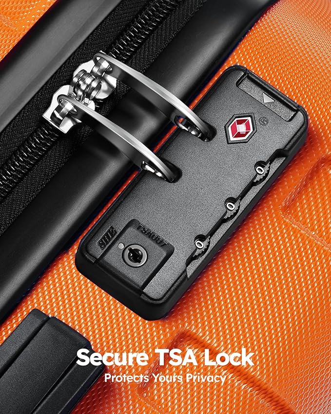 Suitour Luggage set 3 piece,Hardside Lightweight Suitcase Set with Spinner Wheels TSA Lock, 20 24 28 inch Travel Suitcase