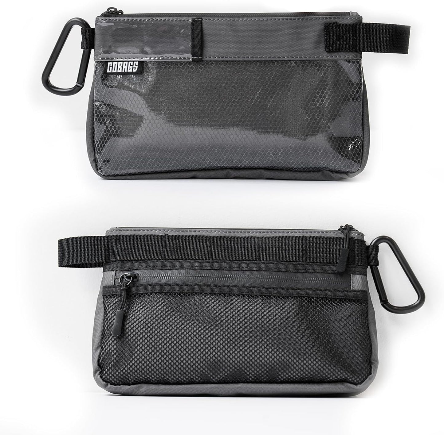 GOBAGS Production Zipper Bags - Electronics & Camera Accessories Bag - Cable organizer, Gear Accessory Pouch, Travel Camera Essentials (Small, Gray)