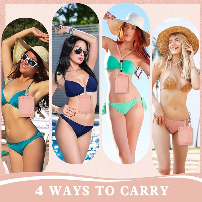 YOYI YOYI Bra Wallet with Hidden Money Pouch & Secret Stash Pocket, Includes Neck Strap, RFID Fabric for Secure Storage of Cash, Cards, & Valuables - Ideal for Travel & Daily Use
