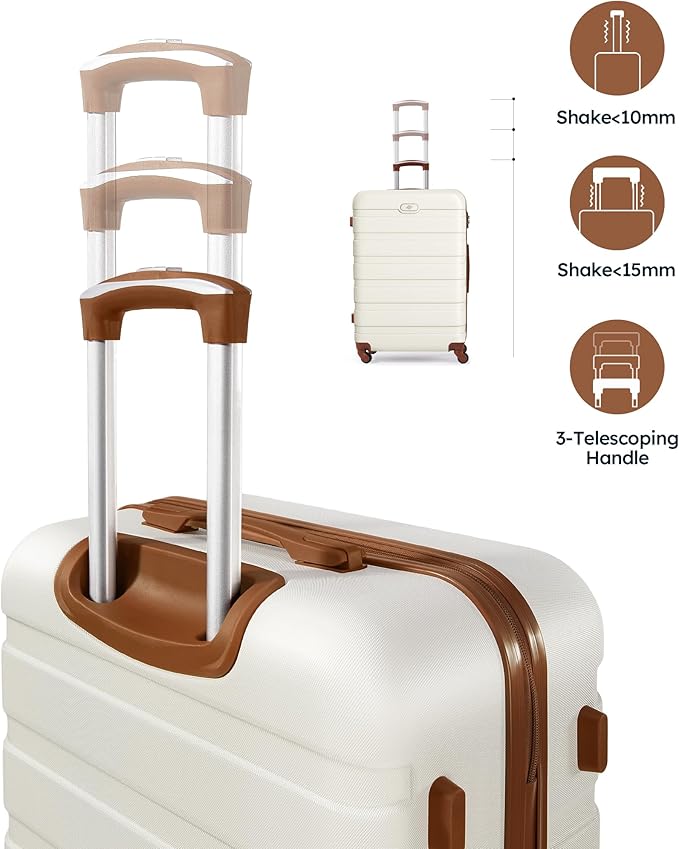 Suitour Luggage 4 Piece Sets,Hardshell Lightweight Suitcase with Spinner Wheels TSA Lock (16"/20"/24"/28")