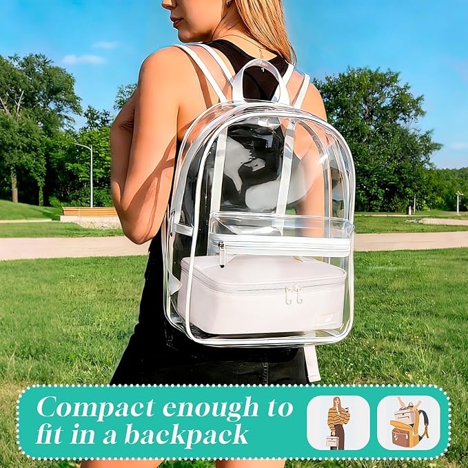 NOL Natural Organic Lifestyle Insulated Lunch Bag for Adults – Compact Cooler Lunch Box with Food-Grade Lining, Waterproof Lunch Bag for Work, Travel | Portable Thermal Meal Tote with Handle, Cream