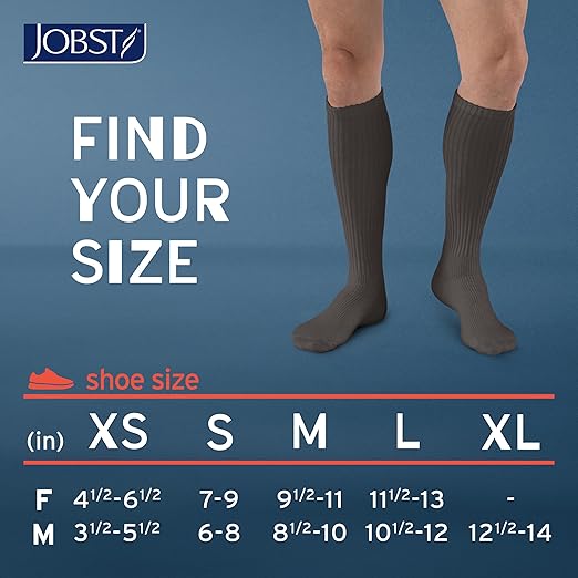 JOBST SensiFoot Diabetic Compression Socks for Men and Women 8-15 mmHg with Seamless Toe and Moisture Management - Extra Padding in Toe, Foot, and Heel Area - Knee High - Closed Toe - Brown, Small