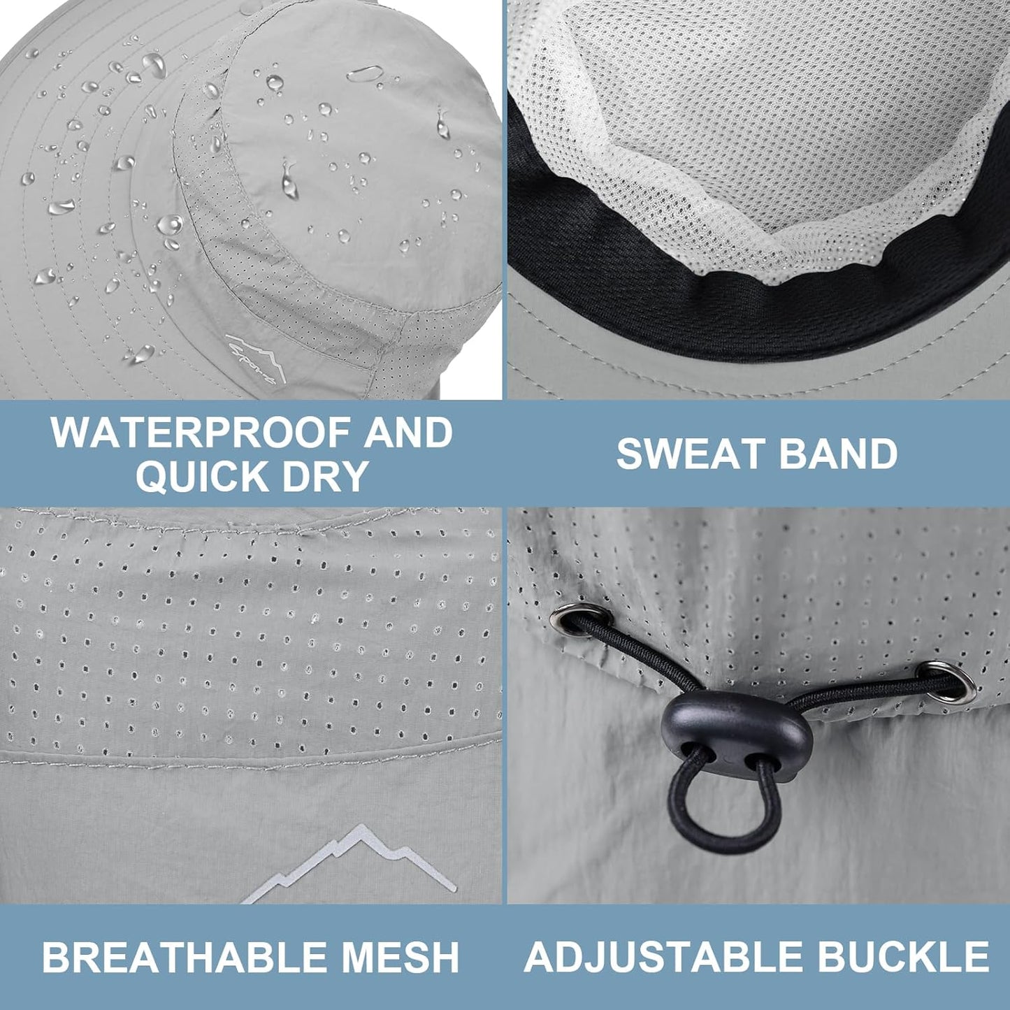 Sun Hat for Men Women with Neck Flap,UPF 50+ UV Protective Hiking Fishing Hats,Wide Brim Sun Hat for Women&Men