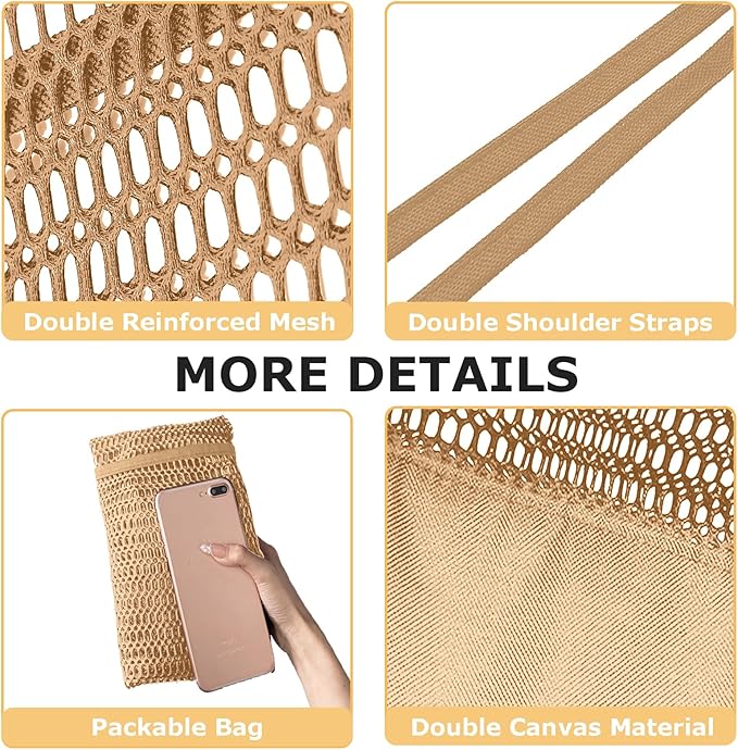 Mesh Beach Tote Bags for Women Sandproof Large Shoulder Pool Swimming Bag Summer Vacation Essentials Inner Pocket