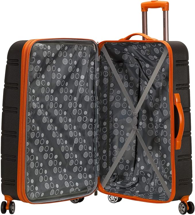 Rockland Melbourne Hardside Expandable Spinner Wheel Luggage, Charcoal, 2 Piece (20"/28")