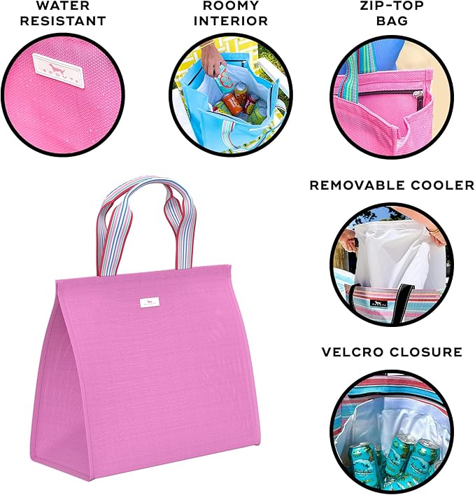 SCOUT Cold Shoulder Cooler Tote - Versatile Two in One Design, Zip-Top Tote Plus Removable Insulated Liner, Perfect for Beach, Pool, Travel