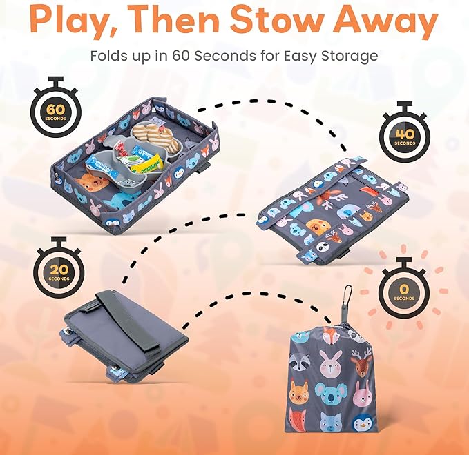 Airplane Tray Table Cover – Universal Fit & Easy Setup – Airplane Tray Cover Kids - Use in Buses, Trains, High Chairs I Plane Travel Essentials for Kids