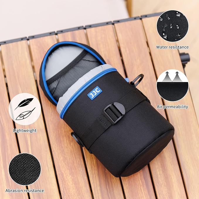 Medium Camera Lens Carrying Case Bag for Canon EF 24-70mm F/2.8L II, EF 85mm F/1.2L II, EF 50mm F/1.2L USM, Tamron SP 70-300mm F/4-5.6 A005 & Di VC USD,FE 90mm F/2.8 macro & Lens below 3.9 x 6.5''