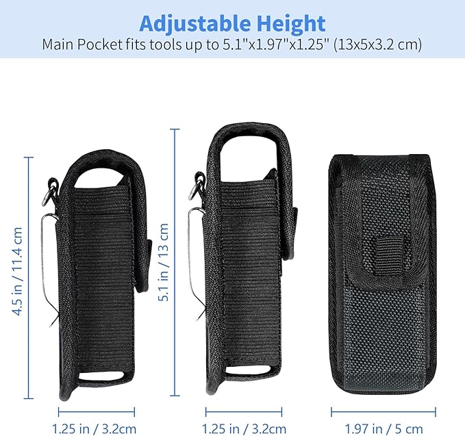 Kenobee Multitool Sheath EDC Pouch Compatible with Leatherman Wave Plus Wingman Surge Rebar, Multi-Purpose Belt Clip Tool Holder Bag, Utility Tactical Waist Pack Camping Hiking Pocket Organizer Case
