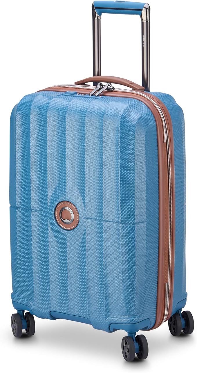 DELSEY PARIS St. Tropez Hardside Expandable Luggage with Spinner Wheels, Baltic Blue, Carry-on 21 Inch