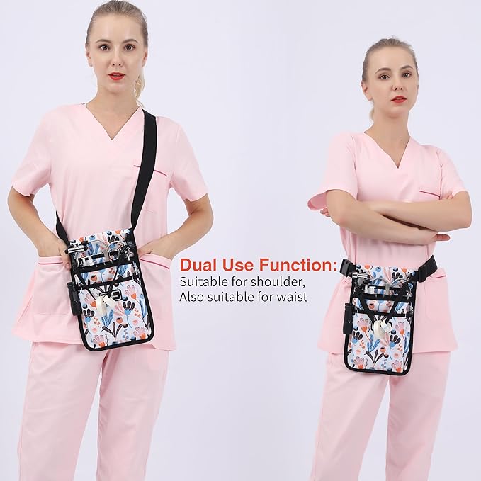 Medical Organizer Belt,Nurse fanny pack, Nurse Fanny Pack for Work ，Kit Practical Waist Bag for Nurses， Fanny Pack for Basics Nurse ，Utility Belt Organizer Bag (YRHS-S-ShuYe)