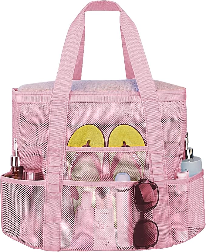 Mesh Beach Bags for Women - Family Beach Tote Bag for Toys, Towels, Travel Vacation Cruise Essentials