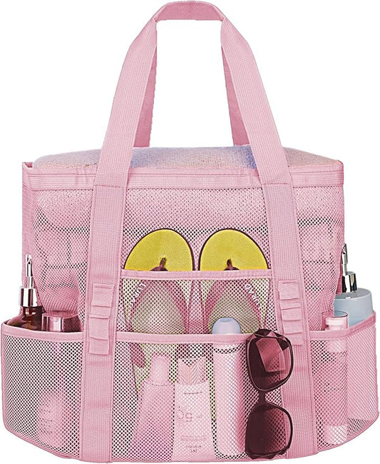 Mesh Beach Bags for Women - Family Beach Tote Bag for Toys, Towels, Travel Vacation Cruise Essentials